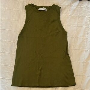 Mango Green Ribbed Tank Top